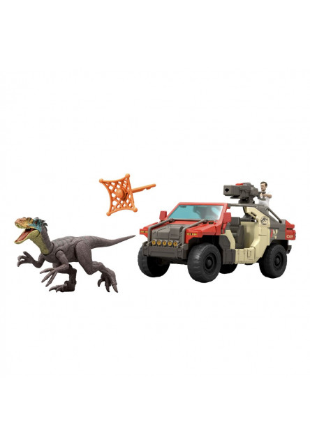 Jurassic World super auto s vodičom a dinosaurom 