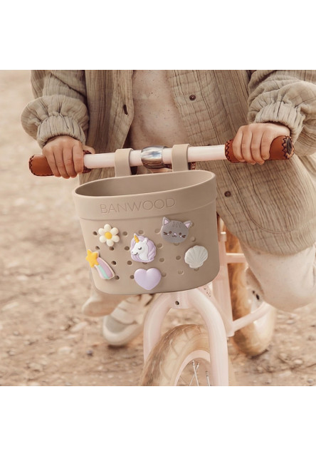 Banwood košík Pin & Ride (Faded Pink)