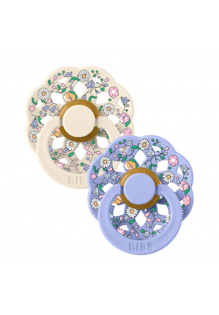 BIBS x Liberty Boheme cumlíky z prírodného kaučuku 2ks - veľkosť 2 (Chloe Meadow Ivory Mix)
