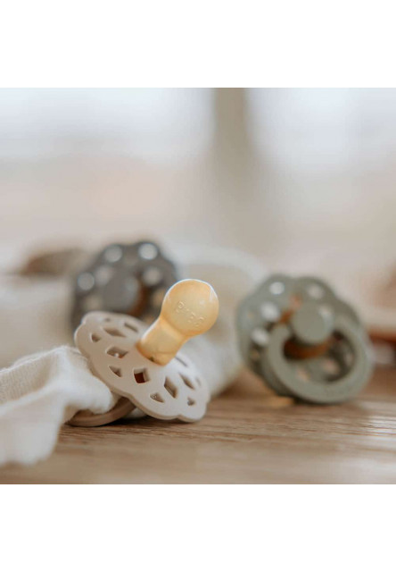 BIBS Boheme cumlíky z prírodného kaučuku 2ks - veľkosť 1 (Ivory / Hush)