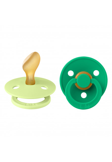 BIBS Colour anatomické cumlíky z prírodného kaučuku 2 ks - veľkosť 2 (Matcha / Cactus)