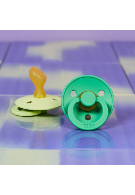 BIBS Colour anatomické cumlíky z prírodného kaučuku 2 ks - veľkosť 2 (Matcha / Cactus)
