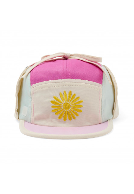 KiETLA FUN FLEUR šiltovka s UV ochranou a ochranou krku - Flower Fuchsia (49 - 51 cm)