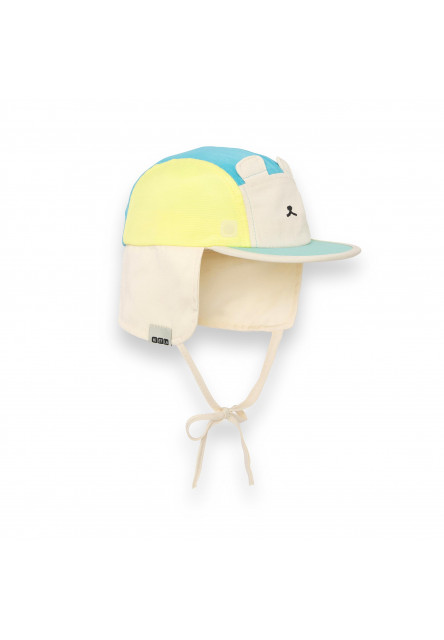 KiETLA FUN OURS‘ON šiltovka s UV ochranou a ochranou krku - Bear Blue (46 - 49 cm)