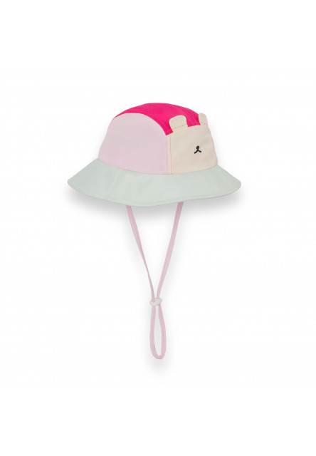 KiETLA FUN OURS‘ON klobúčik s UV ochranou - Bear Raspberry (49 - 51 cm)