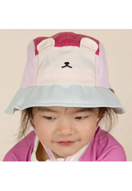 KiETLA FUN OURS‘ON klobúčik s UV ochranou - Bear Raspberry (51 - 53 cm)