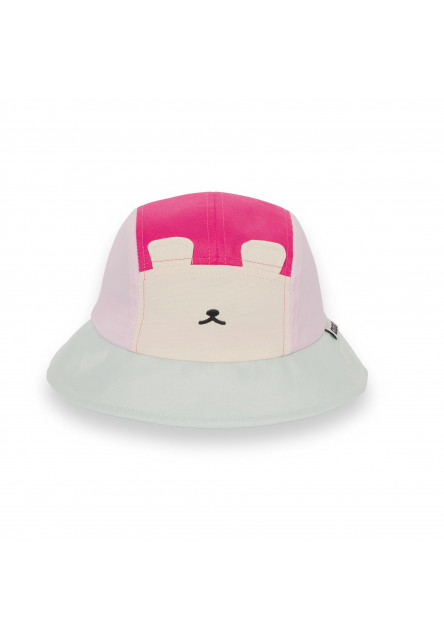 KiETLA FUN OURS‘ON klobúčik s UV ochranou - Bear Raspberry (46 - 49 cm)