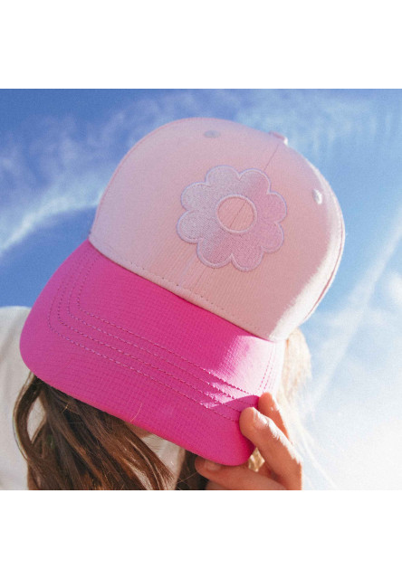 KiETLA ICONIK Baseball šiltovka s UV ochranou - Pink Flower (53 - 55 cm)