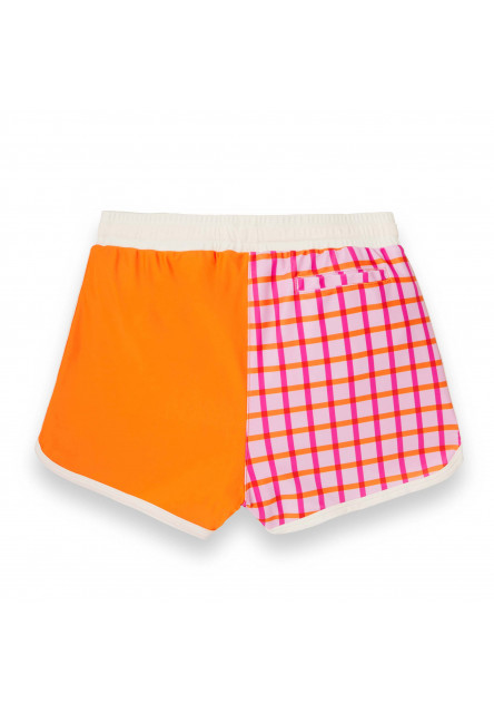 KiETLA ICONIK plavky s UV ochranou - šortky - Tartan Red (4-6 rokov)