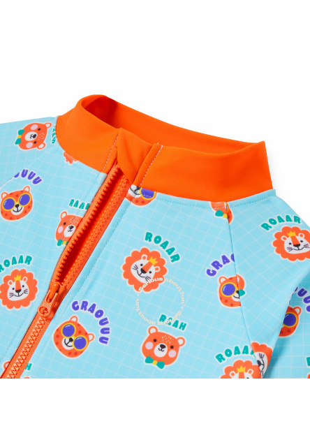 KiETLA ICONIK plavkový overal s UV ochranou - ChaCha Pop (18-24 mesiacov)