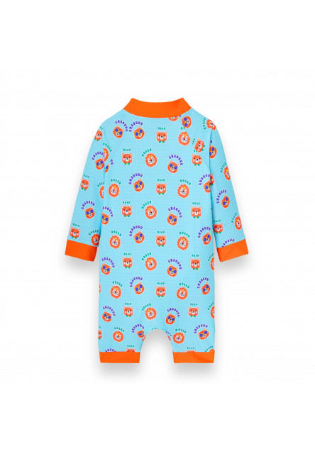 KiETLA ICONIK plavkový overal s UV ochranou - ChaCha Pop (6-12 mesiacov)