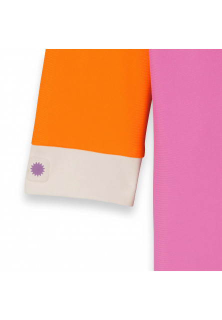 KiETLA ICONIK plavkový overal s UV ochranou - Pink Red (18-24 mesiacov)