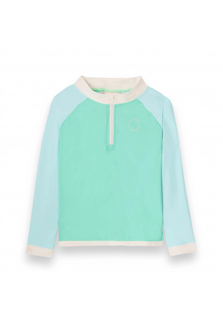 KiETLA ICONIK plavky s UV ochranou - tričko s dlhým rukávom - Green Blue (4-6 rokov)