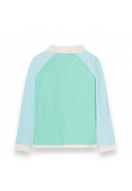 KiETLA ICONIK plavky s UV ochranou - tričko s dlhým rukávom - Green Blue (4-6 rokov)