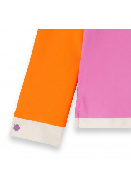 KiETLA ICONIK plavky s UV ochranou - tričko s dlhým rukávom - Pink Red (2-4 roky)