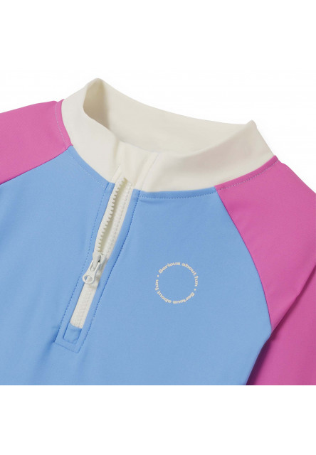 KiETLA ICONIK plavky s UV ochranou - tričko s dlhým rukávom - Purple Pink (4-6 rokov)