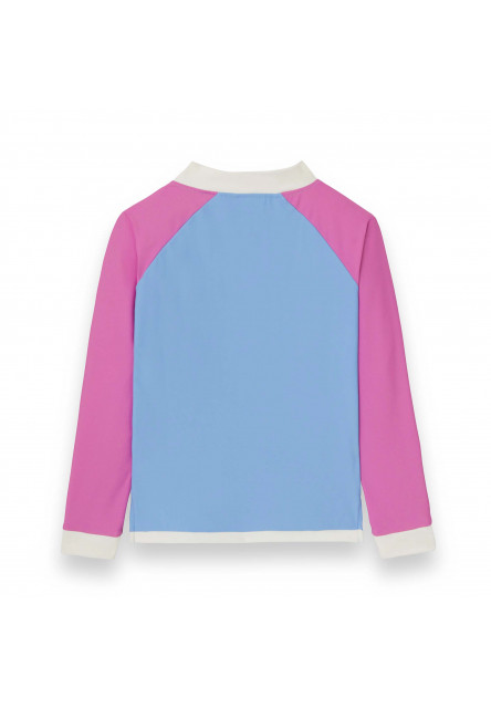 KiETLA ICONIK plavky s UV ochranou - tričko s dlhým rukávom - Purple Pink (4-6 rokov)