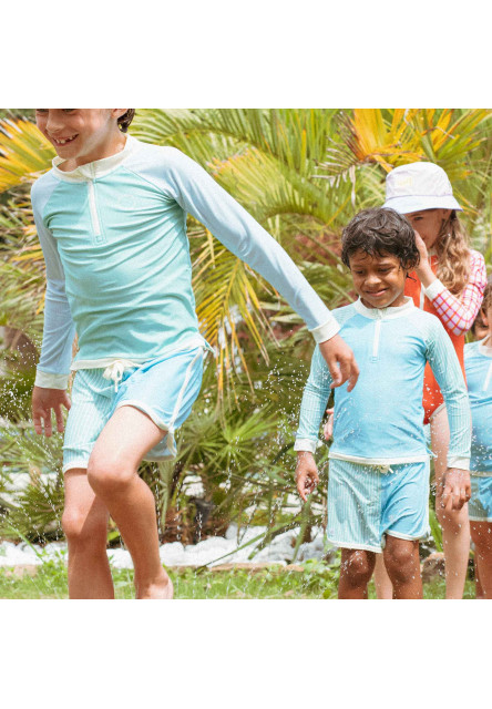 KiETLA ICONIK plavky s UV ochranou - tričko s dlhým rukávom - Purple Pink (6-8 rokov)