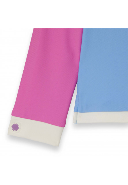 KiETLA ICONIK plavky s UV ochranou - tričko s dlhým rukávom - Purple Pink (6-8 rokov)
