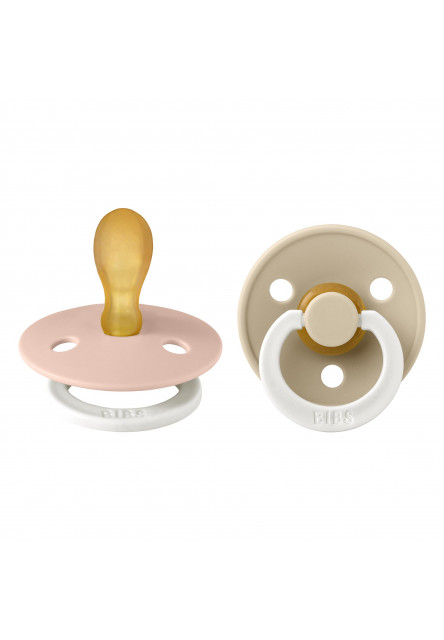 BIBS Colour symetrické cumlíky z prírodného kaučuku 2 ks - veľkosť 2 (Blush Nočný / Vanilla Nočný)