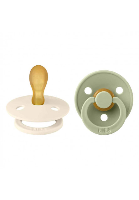 BIBS Colour symetrické cumlíky z prírodného kaučuku 2 ks - veľkosť 2 (Blush Nočný / Vanilla Nočný)