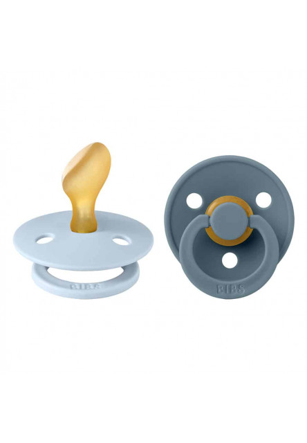 BIBS Colour anatomické cumlíky z prírodného kaučuku 2 ks - veľkosť 2 (Sage Nočný / Cloud Nočný)