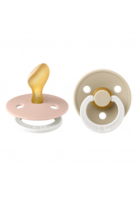 BIBS Colour anatomické cumlíky z prírodného kaučuku 2 ks - veľkosť 2 (Blush Nočný / Vanilla Nočný)