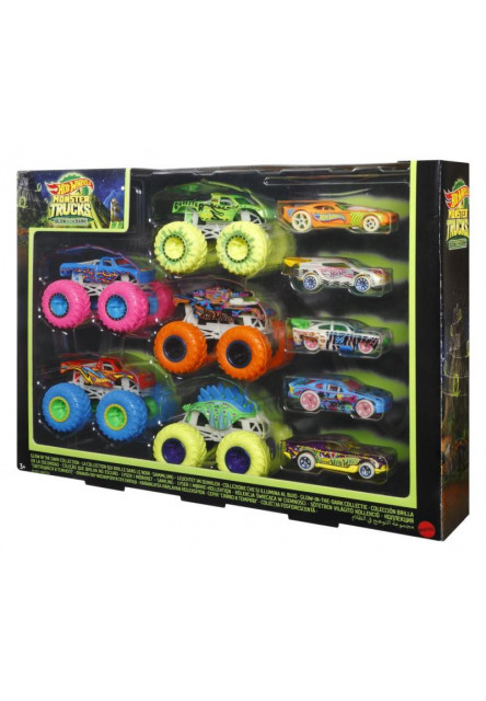 Hot Wheels MONSTER TRUCKS svietiace v tme angličák & truck