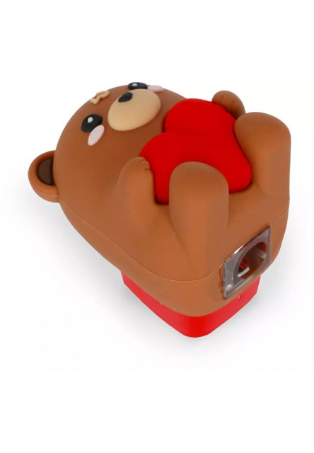 Strúhadlo Legami - Light-Up Pen. Sharpener Cont. - Sharpening Is Magic - Teddy Bear