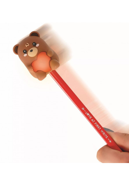 Strúhadlo Legami - Light-Up Pen. Sharpener Cont. - Sharpening Is Magic - Teddy Bear