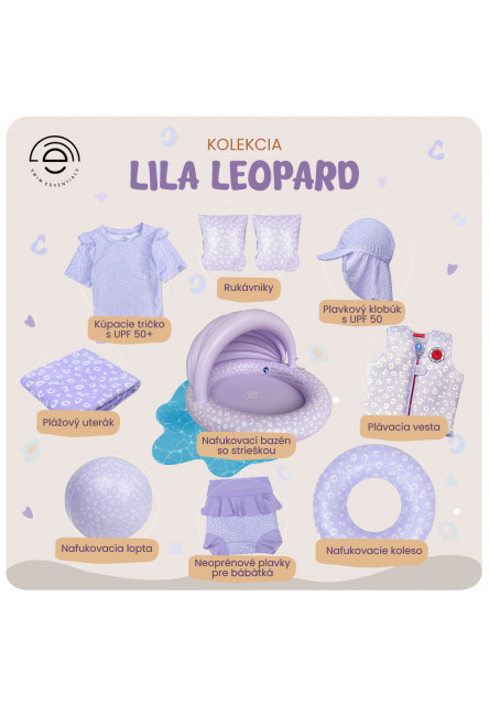 Plavky pro miminka s UPF 50+ Lila Leopard