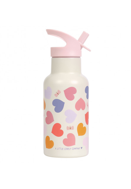 A Little Lovely Company – antikorová fľaša na pitie, 350 ml – srdce