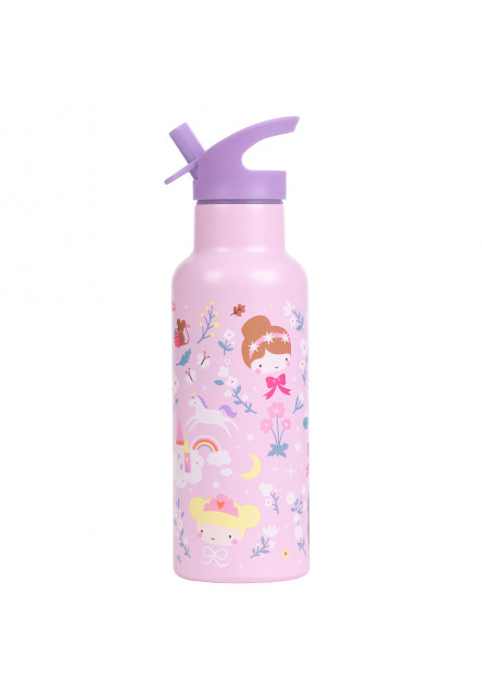 A Little Lovely Company – antikorová fľaša na pitie, 500 ml – princezné
