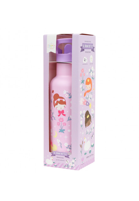 A Little Lovely Company – antikorová fľaša na pitie, 500 ml – princezné