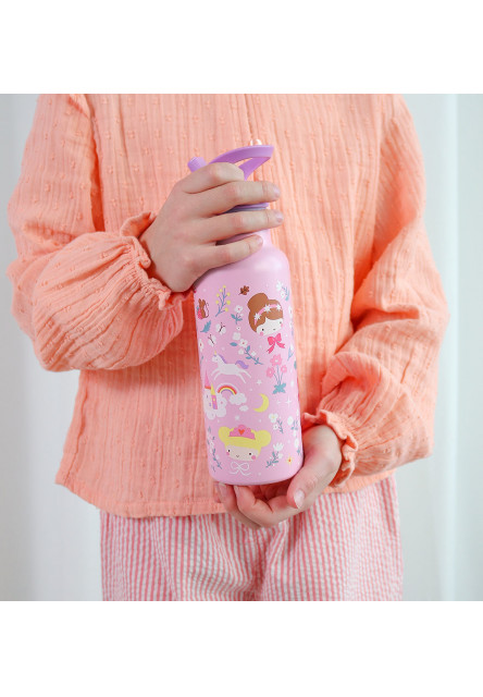 A Little Lovely Company – antikorová fľaša na pitie, 500 ml – princezné