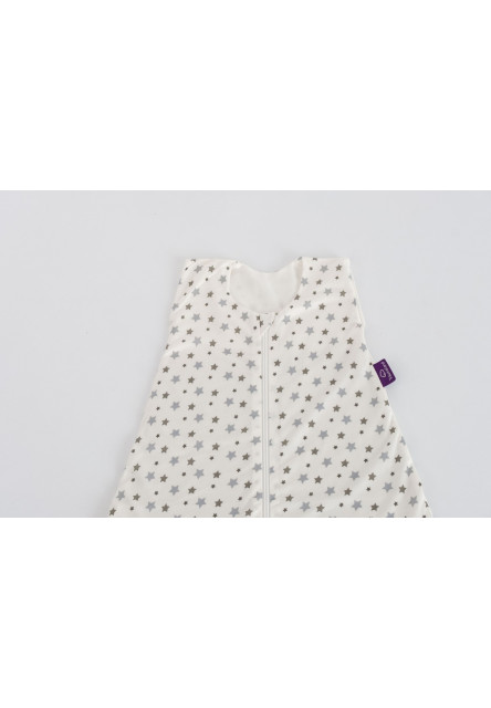 Letní spací pytel Liebmich Tencel Weiß mit grauen Sternen 90 cm