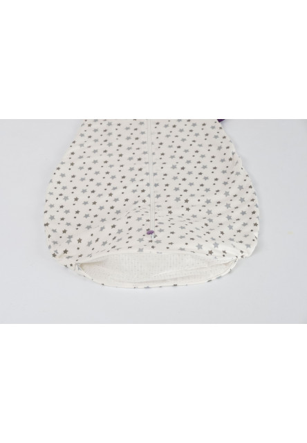 Letní spací pytel Liebmich Tencel Weiß mit grauen Sternen 90 cm