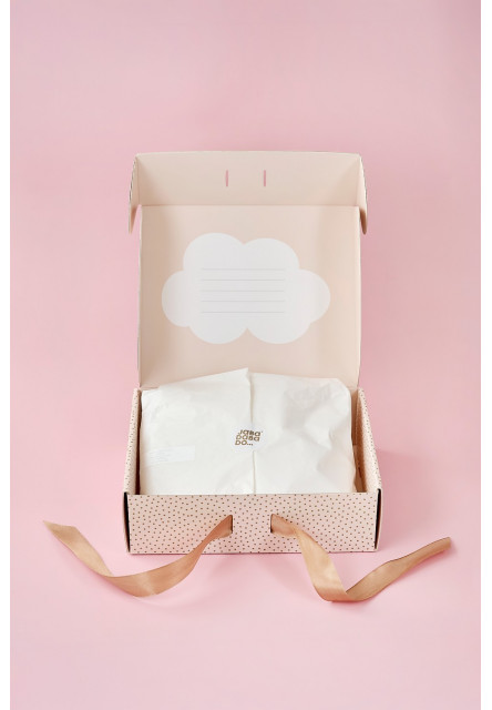 Dárková sada s chrastítkem Bunny Pink