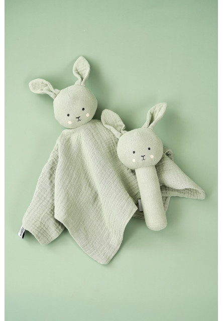 Dárková sada s chrastítkem Bunny Zelený