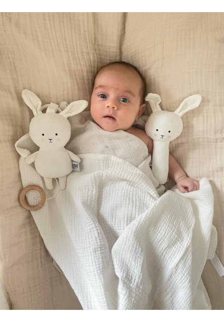 Dárková sada s mušelínovou dekou Bunny