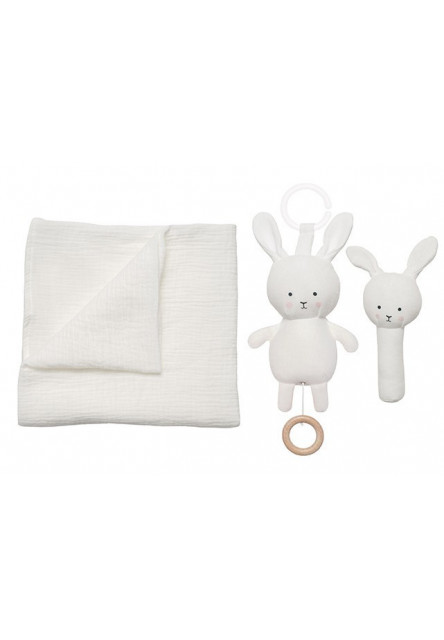 Dárková sada s mušelínovou dekou Bunny