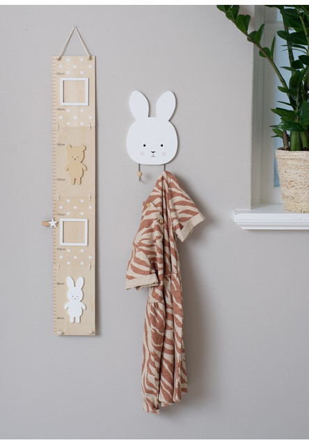 Dětský metr na zeď Teddy & Bunny