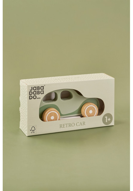 Retro rodinné auto zelené