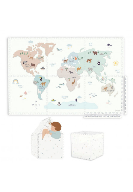 Tiloo EEVAA Podložka na hraní a domeček Worldmap
