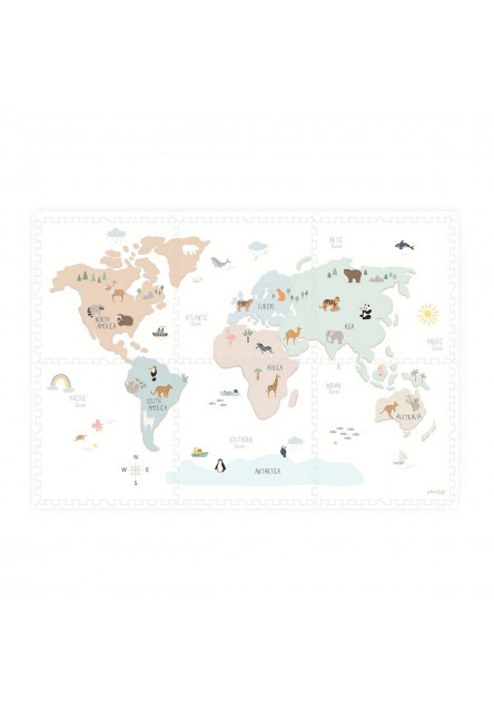 Tiloo EEVAA Podložka na hraní a domeček Worldmap