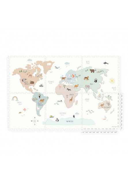 Tiloo EEVAA Podložka na hraní a domeček Worldmap