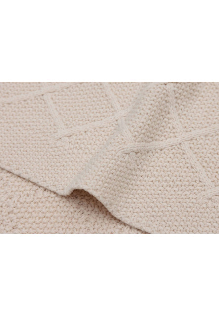 Deka 75x100cm Check Knit Oatmeal