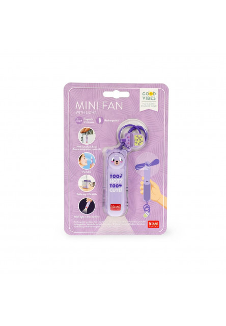 Nabíjací mini ventilátor Legami Mini Fan - Rechargeable Portable Fan - Teddy