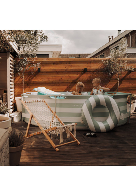 Kulatý bazén s konstrukcí Essence Luxe Old Green Stripe 305×76