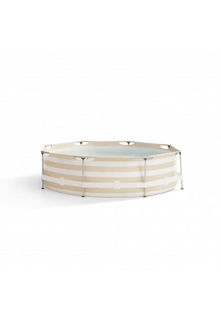 Kulatý bazén s konstrukcí Essence Luxe Sand White Stripe 305×76